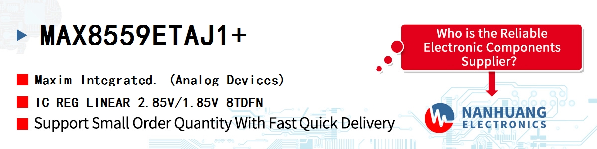 MAX8559ETAJ1+ Maxim IC REG LINEAR 2.85V/1.85V 8TDFN