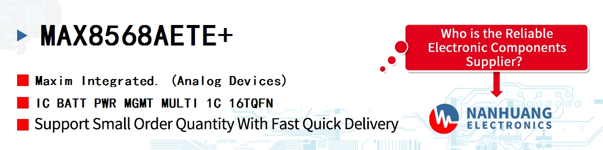 MAX8568AETE+ Maxim IC BATT PWR MGMT MULTI 1C 16TQFN