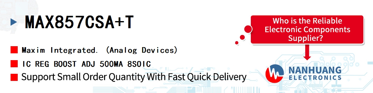 MAX857CSA+T Maxim IC REG BOOST ADJ 500MA 8SOIC