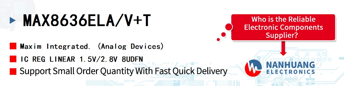 MAX8636ELA/V+T Maxim IC REG LINEAR 1.5V/2.8V 8UDFN