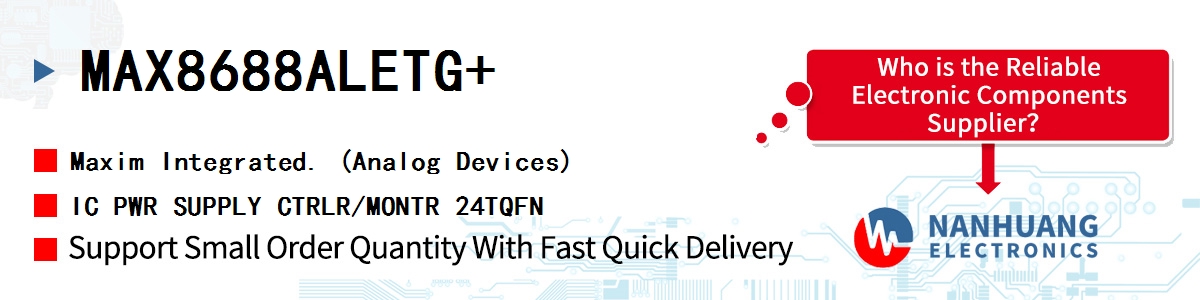 MAX8688ALETG+ Maxim IC PWR SUPPLY CTRLR/MONTR 24TQFN