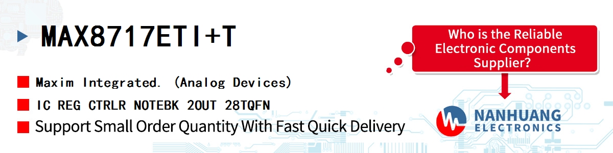 MAX8717ETI+T Maxim IC REG CTRLR NOTEBK 2OUT 28TQFN