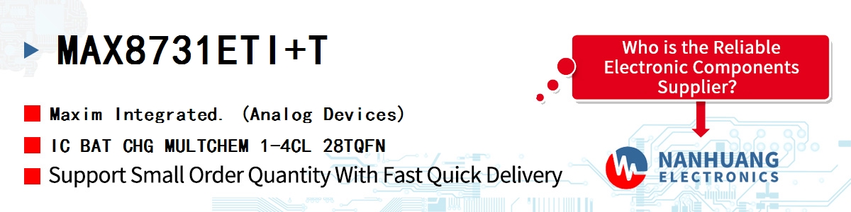 MAX8731ETI+T Maxim IC BAT CHG MULTCHEM 1-4CL 28TQFN