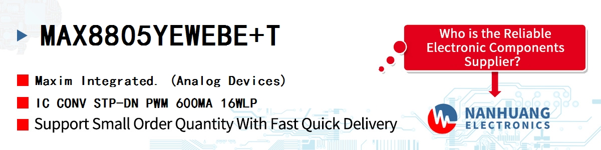 MAX8805YEWEBE+T Maxim IC CONV STP-DN PWM 600MA 16WLP