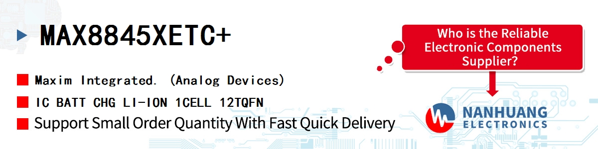 MAX8845XETC+ Maxim IC BATT CHG LI-ION 1CELL 12TQFN