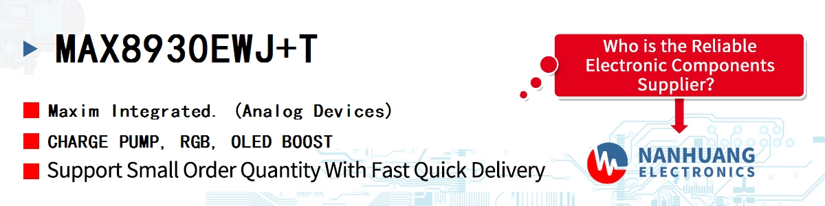 MAX8930EWJ+T Maxim CHARGE PUMP, RGB, OLED BOOST