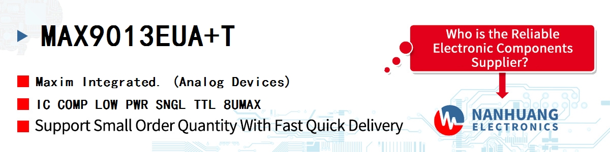 MAX9013EUA+T Maxim IC COMP LOW PWR SNGL TTL 8UMAX