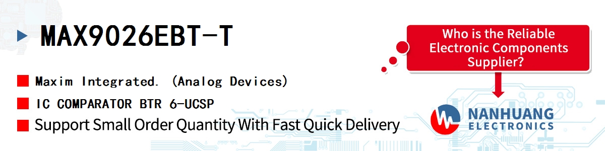 MAX9026EBT-T Maxim IC COMPARATOR BTR 6-UCSP