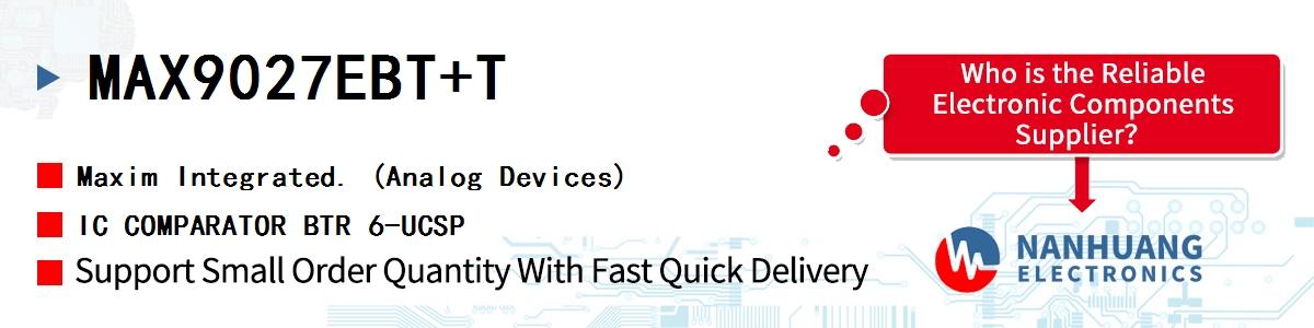 MAX9027EBT+T Maxim IC COMPARATOR BTR 6-UCSP