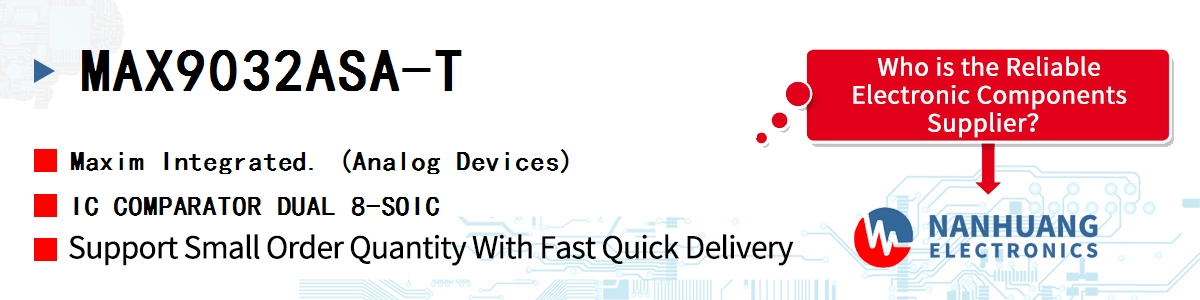 MAX9032ASA-T Maxim IC COMPARATOR DUAL 8-SOIC