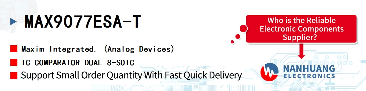 MAX9077ESA-T Maxim IC COMPARATOR DUAL 8-SOIC
