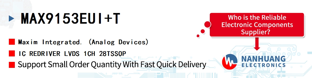MAX9153EUI+T Maxim IC REDRIVER LVDS 1CH 28TSSOP
