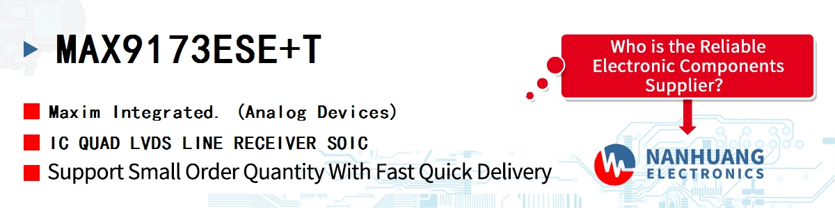 MAX9173ESE+T Maxim IC QUAD LVDS LINE RECEIVER SOIC