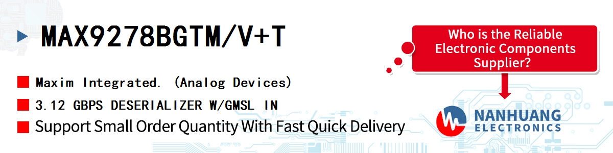 MAX9278BGTM/V+T Maxim 3.12 GBPS DESERIALIZER W/GMSL IN