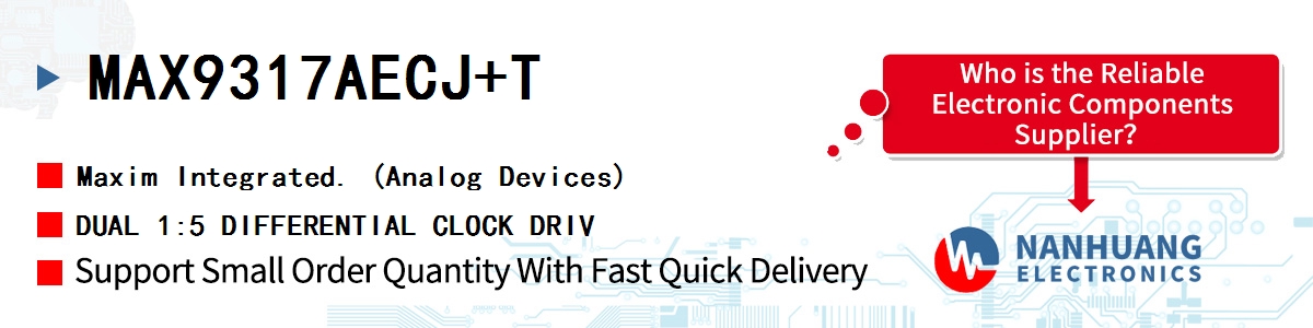 MAX9317AECJ+T Maxim DUAL 1:5 DIFFERENTIAL CLOCK DRIV