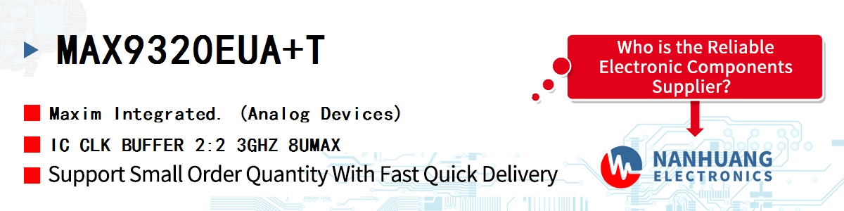 MAX9320EUA+T Maxim IC CLK BUFFER 2:2 3GHZ 8UMAX