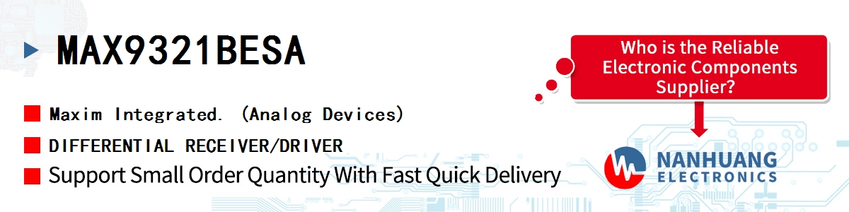 MAX9321BESA Maxim DIFFERENTIAL RECEIVER/DRIVER