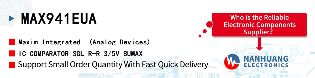MAX941EUA+ Maxim IC COMPARATOR SGL R-R 3/5V 8UMAX