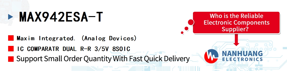 MAX942ESA-T Maxim IC COMPARATR DUAL R-R 3/5V 8SOIC