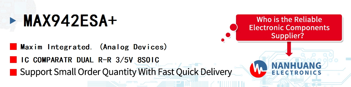 MAX942ESA+ Maxim IC COMPARATR DUAL R-R 3/5V 8SOIC
