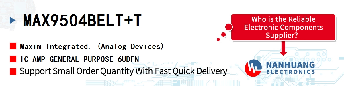 MAX9504BELT+T Maxim IC AMP GENERAL PURPOSE 6UDFN