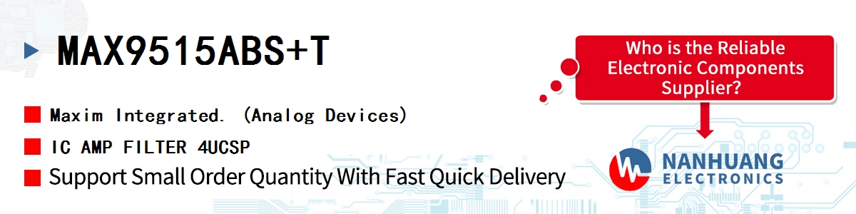 MAX9515ABS+T Maxim IC AMP FILTER 4UCSP