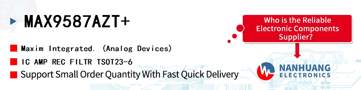 MAX9587AZT+ Maxim IC AMP REC FILTR TSOT23-6