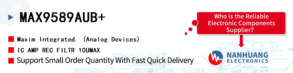 MAX9589AUB+ Maxim IC AMP REC FILTR 10UMAX