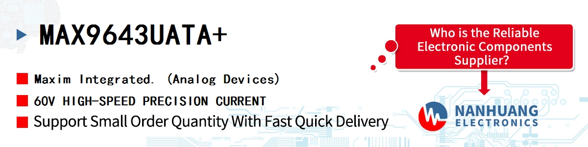 MAX9643UATA+ Maxim 60V HIGH-SPEED PRECISION CURRENT