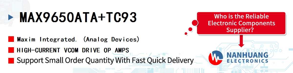 MAX9650ATA+TC93 Maxim HIGH-CURRENT VCOM DRIVE OP AMPS