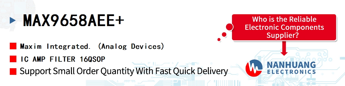 MAX9658AEE+ Maxim IC AMP FILTER 16QSOP