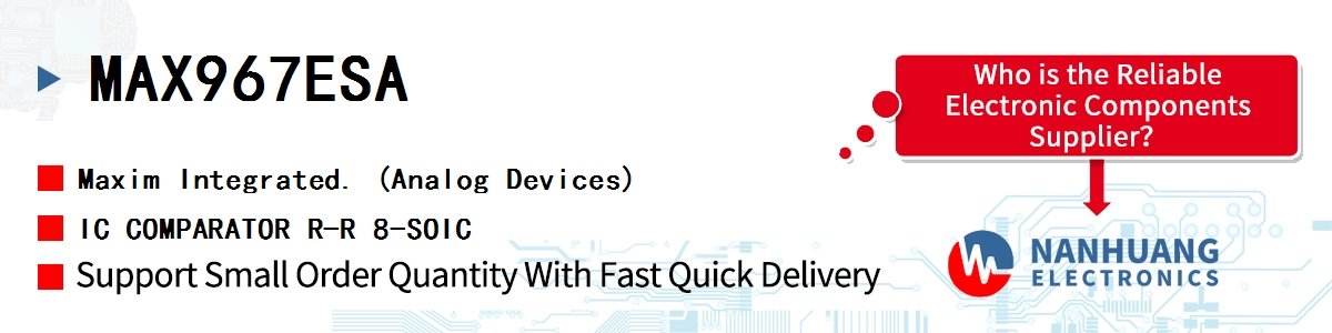 MAX967ESA+ Maxim IC COMPARATOR R-R 8-SOIC