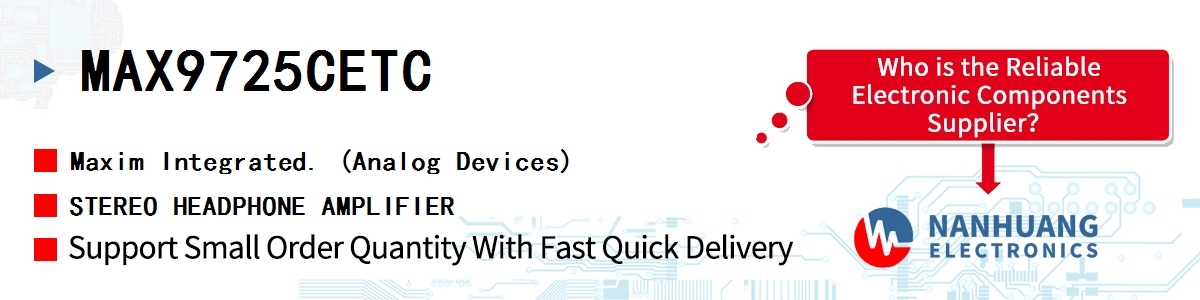 MAX9725CETC+ Maxim IC AMP CLASS AB STER 25MW 12TQFN