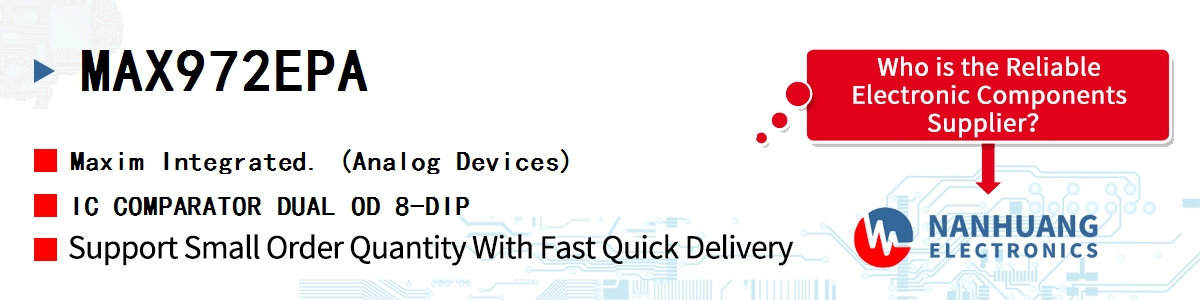 MAX972EPA Maxim IC COMPARATOR DUAL OD 8-DIP
