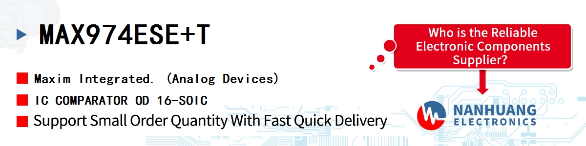 MAX974ESE+T Maxim IC COMPARATOR OD 16-SOIC