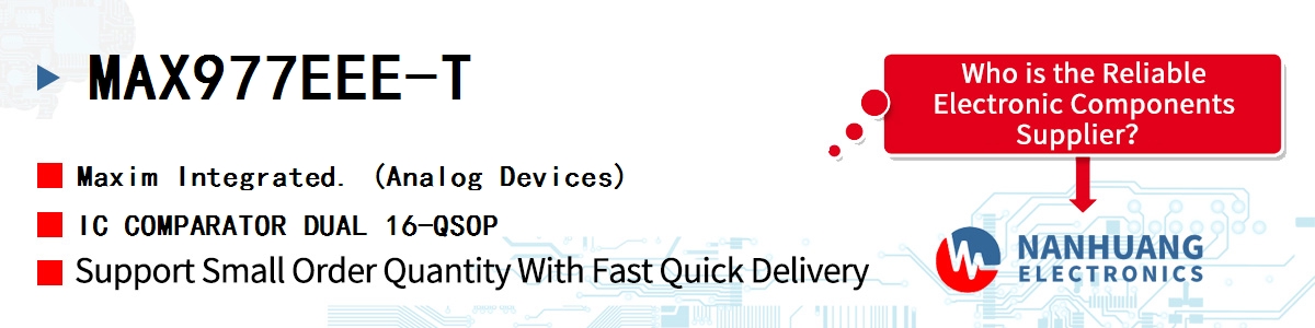 MAX977EEE-T Maxim IC COMPARATOR DUAL 16-QSOP