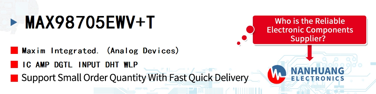 MAX98705EWV+T Maxim IC AMP DGTL INPUT DHT WLP