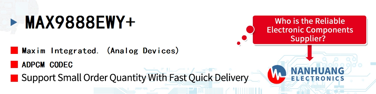 MAX9888EWY+ Maxim ADPCM CODEC