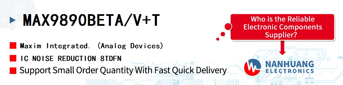 MAX9890BETA/V+T Maxim IC NOISE REDUCTION 8TDFN