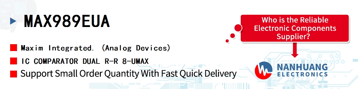 MAX989EUA+ Maxim IC COMPARATOR R-R 8-UMAX