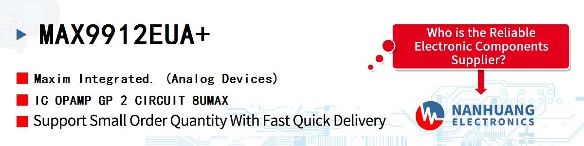 MAX9912EUA+ Maxim IC OPAMP GP 2 CIRCUIT 8UMAX