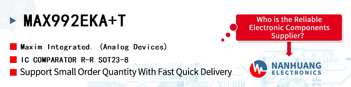 MAX992EKA+T Maxim IC COMPARATOR R-R SOT23-8