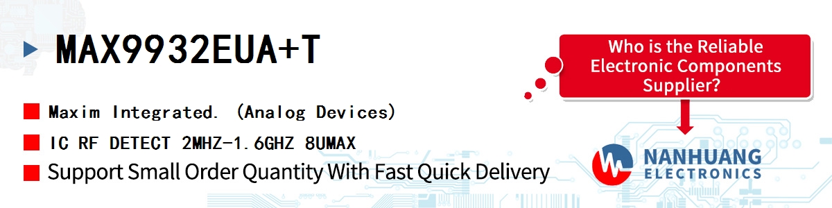 MAX9932EUA+T Maxim IC RF DETECT 2MHZ-1.6GHZ 8UMAX