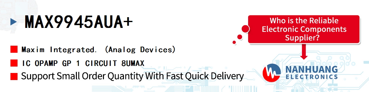 MAX9945AUA+ Maxim IC OPAMP GP 1 CIRCUIT 8UMAX