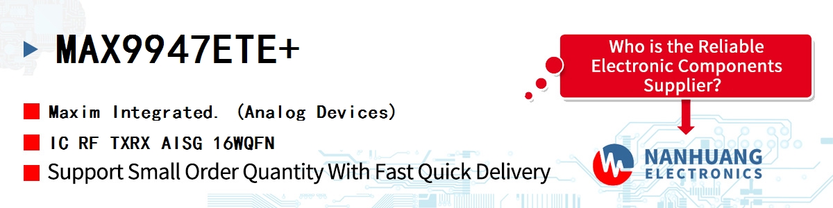MAX9947ETE+ Maxim IC RF TXRX AISG 16WQFN