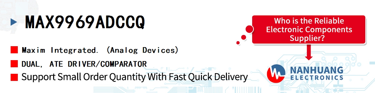 MAX9969ADCCQ Maxim DUAL, ATE DRIVER/COMPARATOR