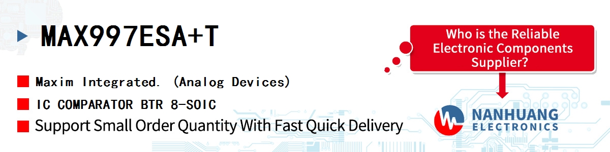 MAX997ESA+T Maxim IC COMPARATOR BTR 8-SOIC