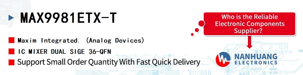 MAX9981ETX-T Maxim IC MIXER DUAL SIGE 36-QFN