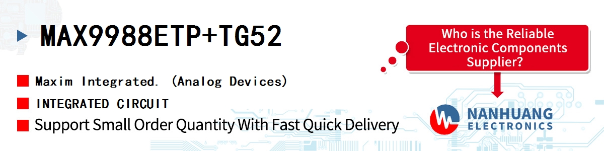 MAX9988ETP+TG52 Maxim INTEGRATED CIRCUIT