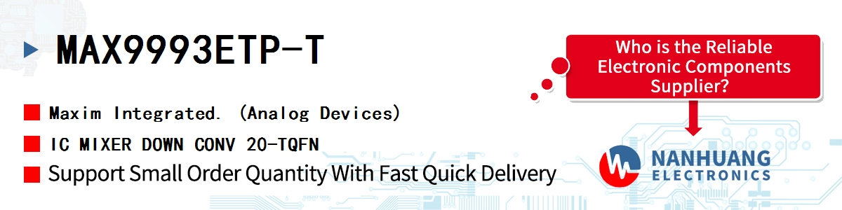 MAX9993ETP-T Maxim IC MIXER DOWN CONV 20-TQFN